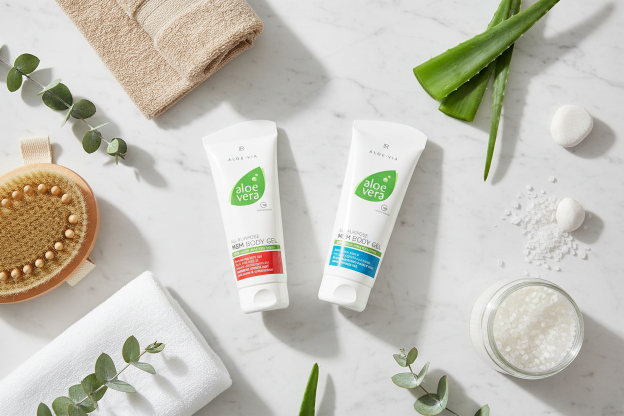 Gamme soins corps LR Health & Beauty pour nettoyage doux et hydratation quotidienne