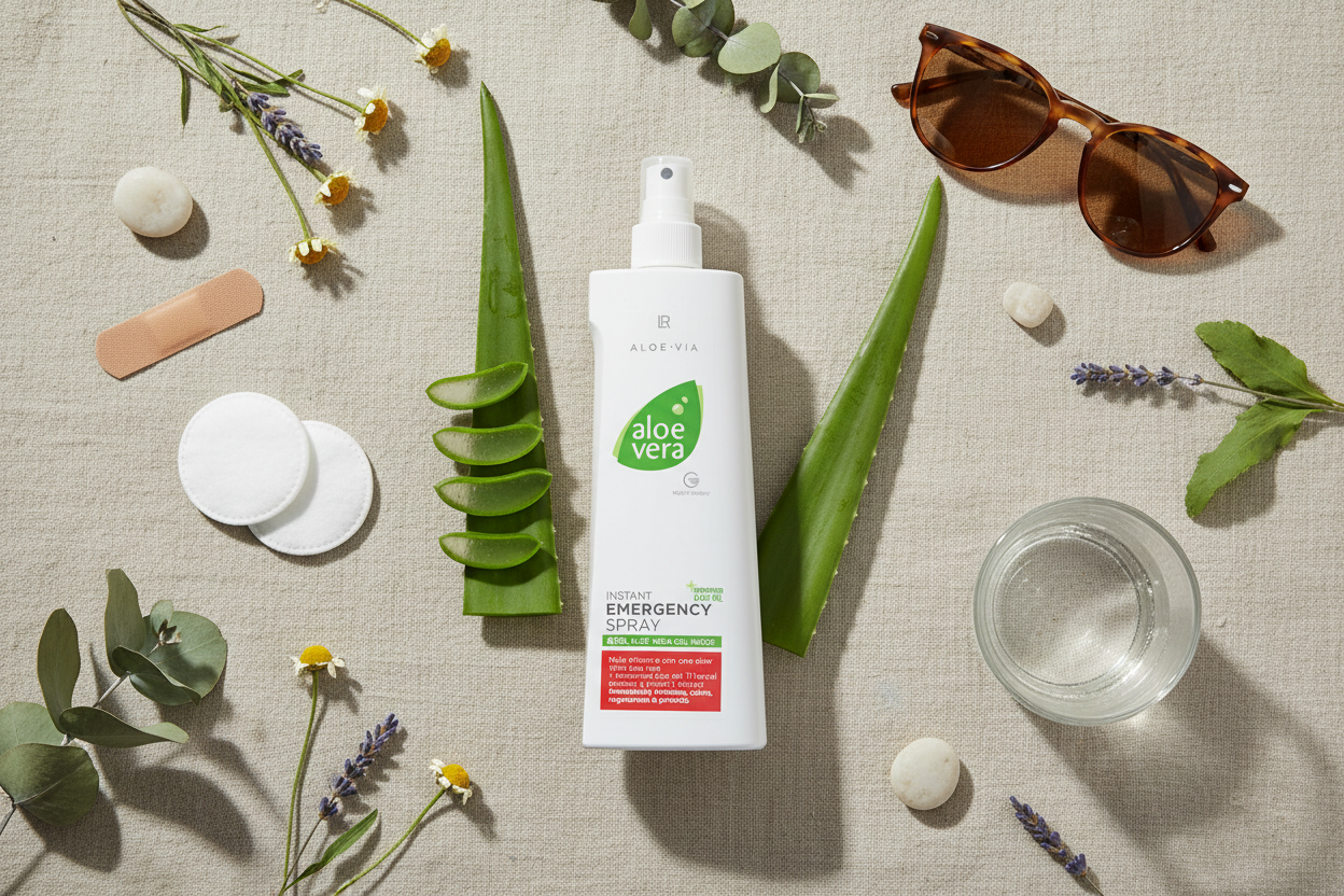 Emergency Spray Aloe Vera LR Health & Beauty soin multifonctions famille coups de soleil piqûres
