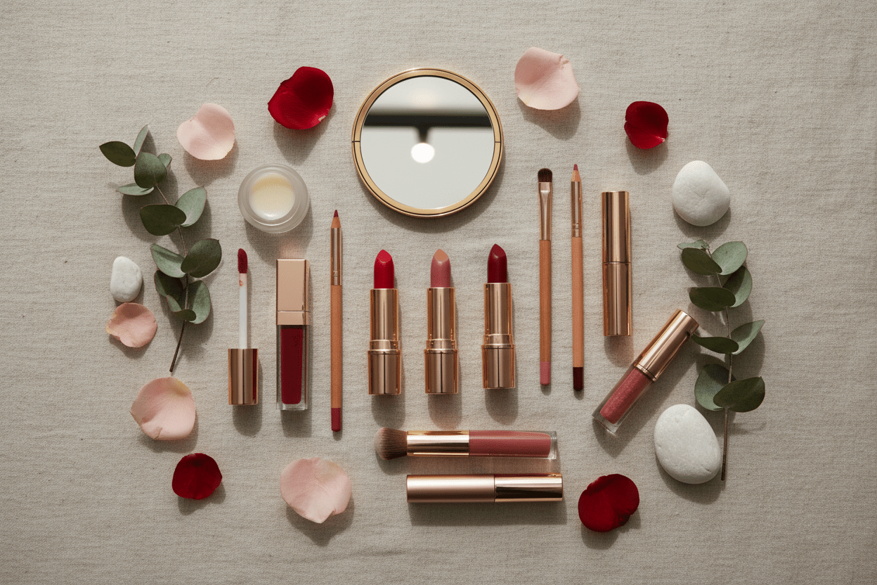Maquillage sur une table