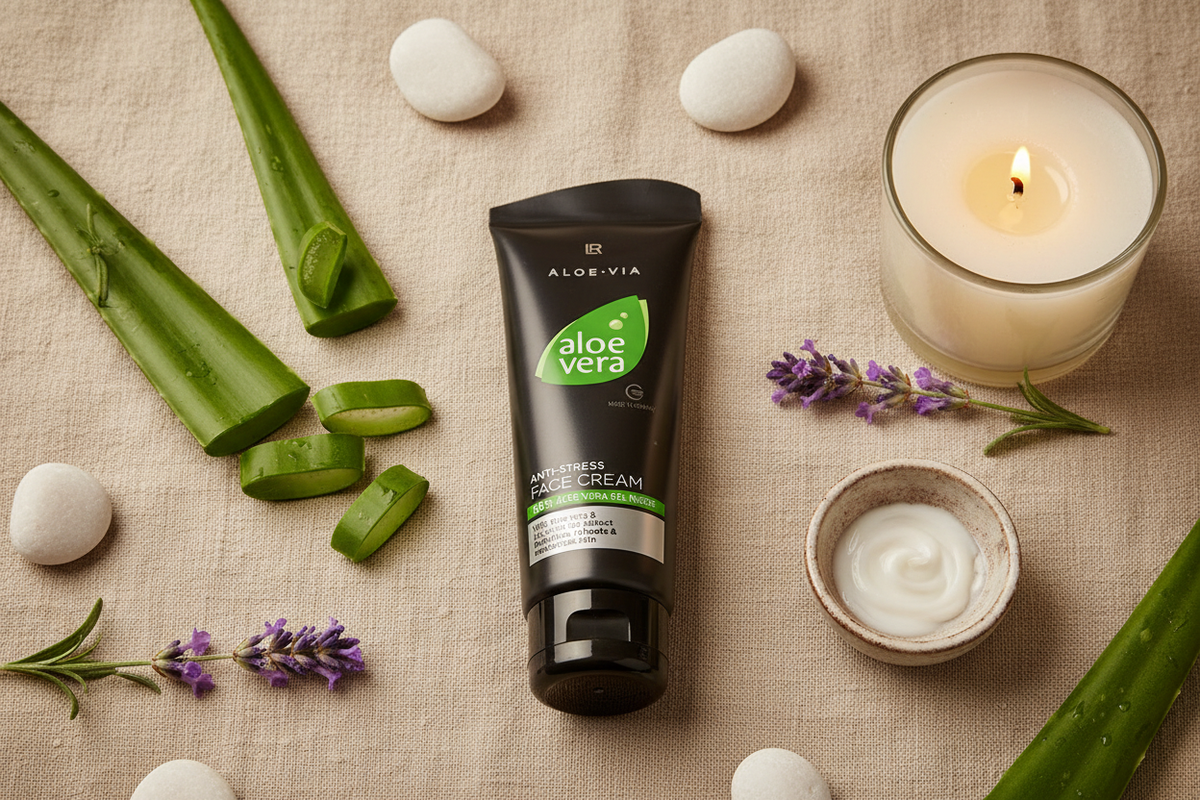 Crème Anti-Stress Aloe Vera LR Health & Beauty apaisement peau stressée hydratation teint lumineux