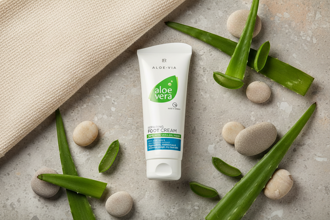 Soin pour les Pieds Aloe Vera LR Health & Beauty talons secs craquelés pieds fatigués hydratation