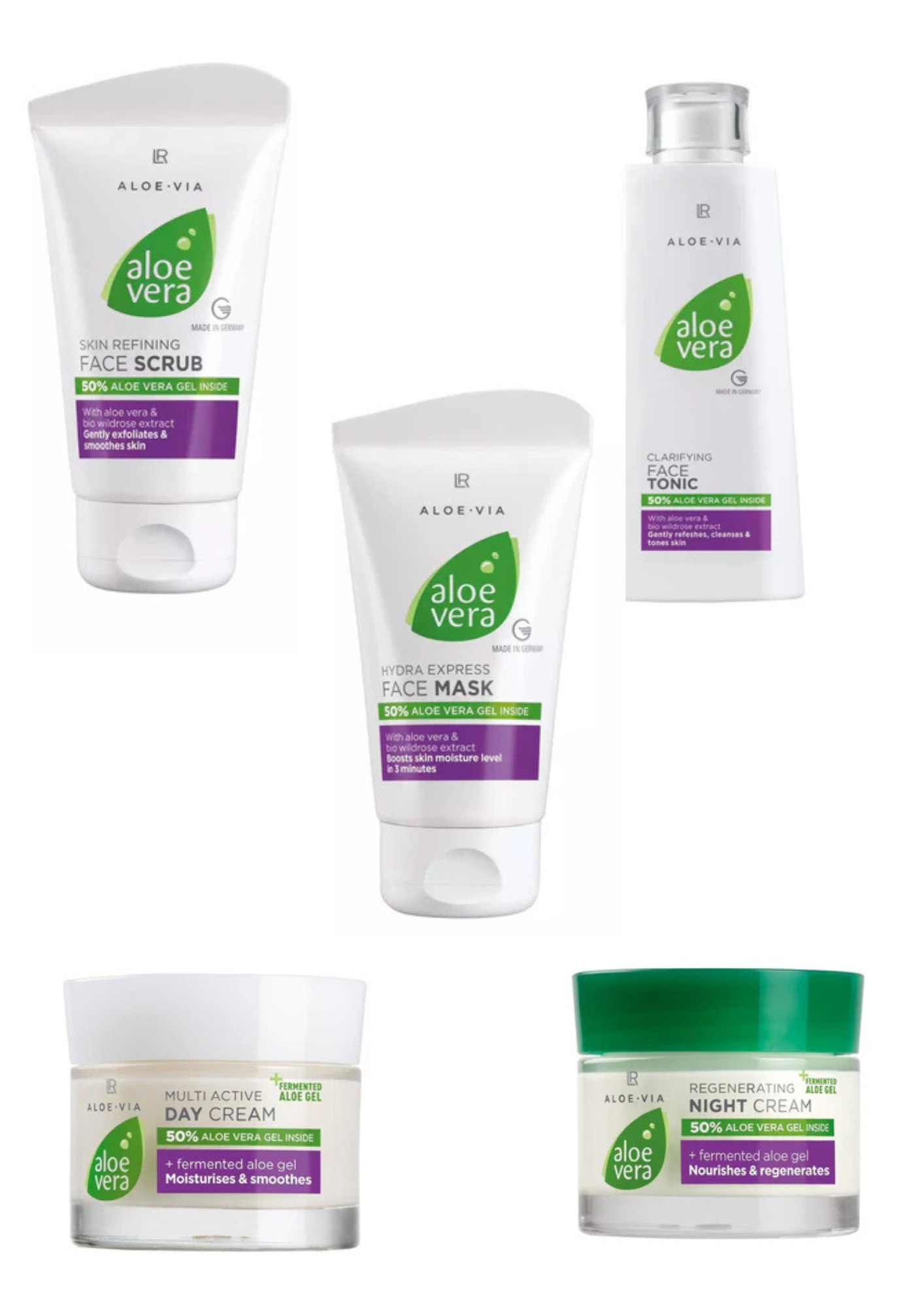 Format : 1 Lotion Tonique + 1 Peeling + 1 Crème de Jour + 1 Crème de Nuit + 1 Masque : Routine 1 mois