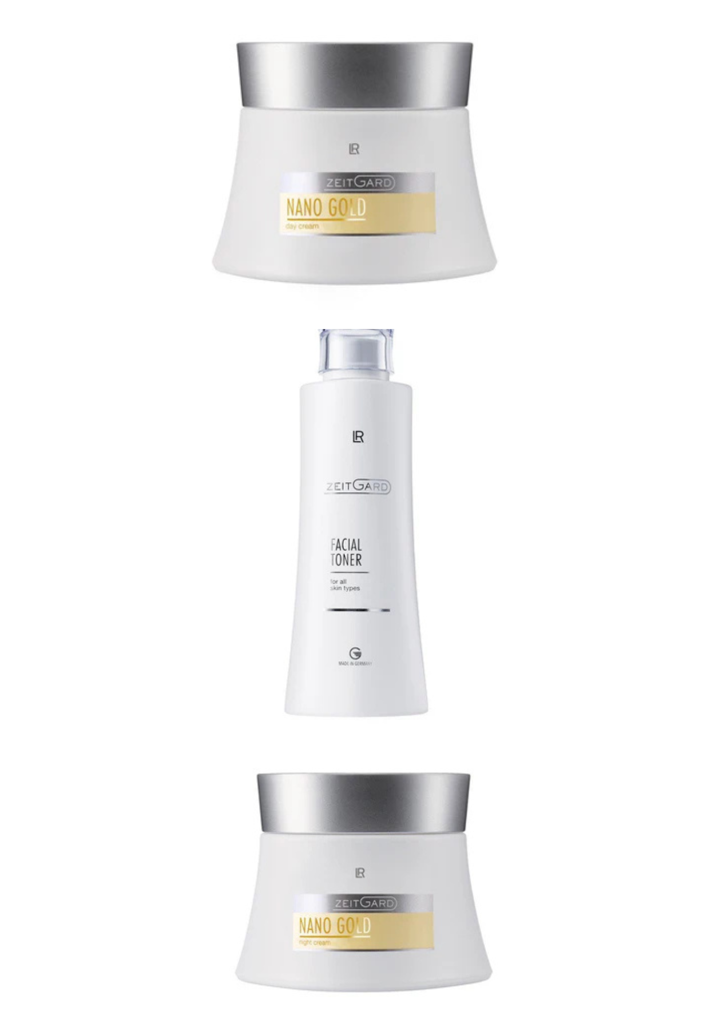 Format : 1 Lotion Tonique + 1 Crème de Jour Nanogold + 1 Crème de Nuit Nanogold : Routine 1 mois