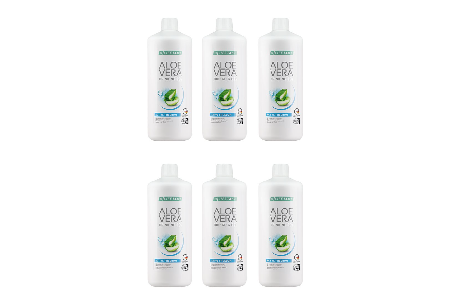 Lot x6 Gel à boire Aloe Vera Active Freedom LR Lifetakt : soutien articulations et mobilité, 98% Aloe Vera pur. Cure 2 mois. Économisez -10%.