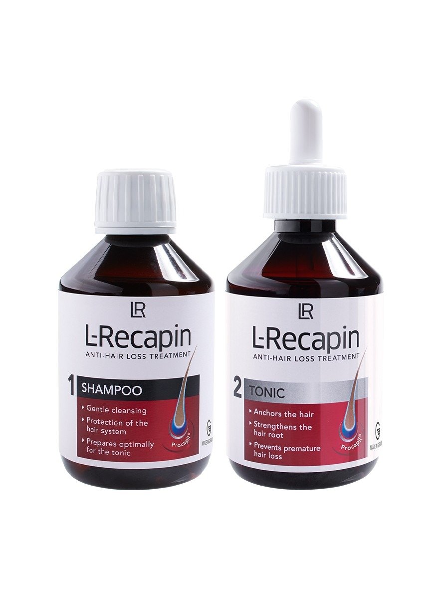 Set Shampooing et Tonique Anti-Chute LR Recapin 2x200 ml soin capillaire complet